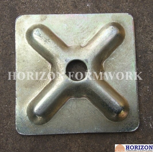 Galvanized Formwork Tie Rod System Pressed Waling Plate 120x120x8mm