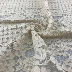 China Customized 150cm Nylon Cotton Guipure Lace Fabric 3d Lace Fabric By The Yard on sale