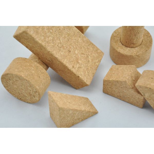 PROP65 Custom Cork Building Blocks Toys Antibacterial Odourless