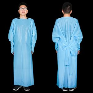 Wholesale Protective Waterproof CPE Normal Size Medical Surgical Gown from china suppliers