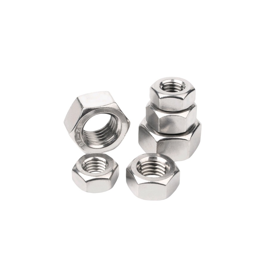 304 Stainless Steel External Hexagon Nut Metal Lock Nut M14 M16 High Hardness