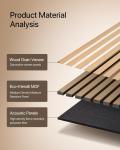 Home Theater Modern Slat Wall Acoustic Panel Mdf Wood Slat PET With wood Veneer