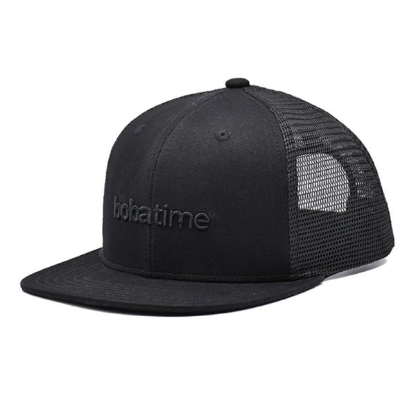 Breathable Cotton 6 Panel Unisex Trucker Cap with Embroidered Logo And Woven
