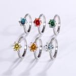 ODM Rhodium Plated 925 Sterling Silver Rings Hypoallergenic