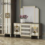 Cheap Modern Wood Frame Double King Size Leather Bed Leather Headboard Luxury