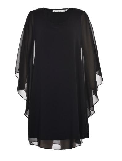 Black Or Purple Elegant Custom Women's Dresses Plus Size In Chiffon Quality With