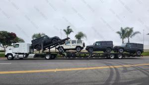 Wholesale 8 Tire Single Wheeler Axles Transport Skeleton Flatbed Self Car Carrier Truck Semi Trailer from china suppliers