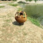 Outdoor Hand Crafted Corten Fire Pit 3mm Thickness Round Large