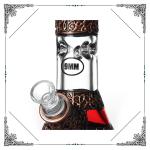 9mm Thick Borosilicate Glass Water Smoking Pipe With Copper Art Bongs Mix Color