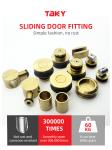 304 Stainless Steel Frameless Sliding Door Hardware for Square Tempered Glass