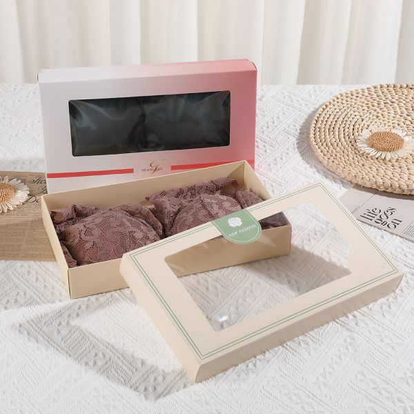 Recyclable Lingerie Printed Paper Boxes Lingerie Scarf Storage Boxes ODM